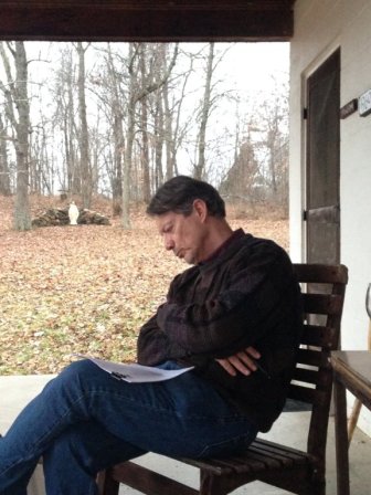 December 2013 on the porch of Thomas Merton’s hermitage at the Abbey of Gethsemani in Kentucky